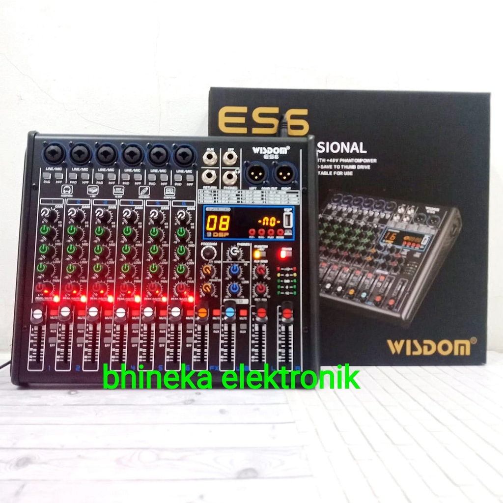 Mixer Wisdom ES6 / ES 6 , M live6 / Mlive 6 MIXER 6 CHANNEL ORIGINAL