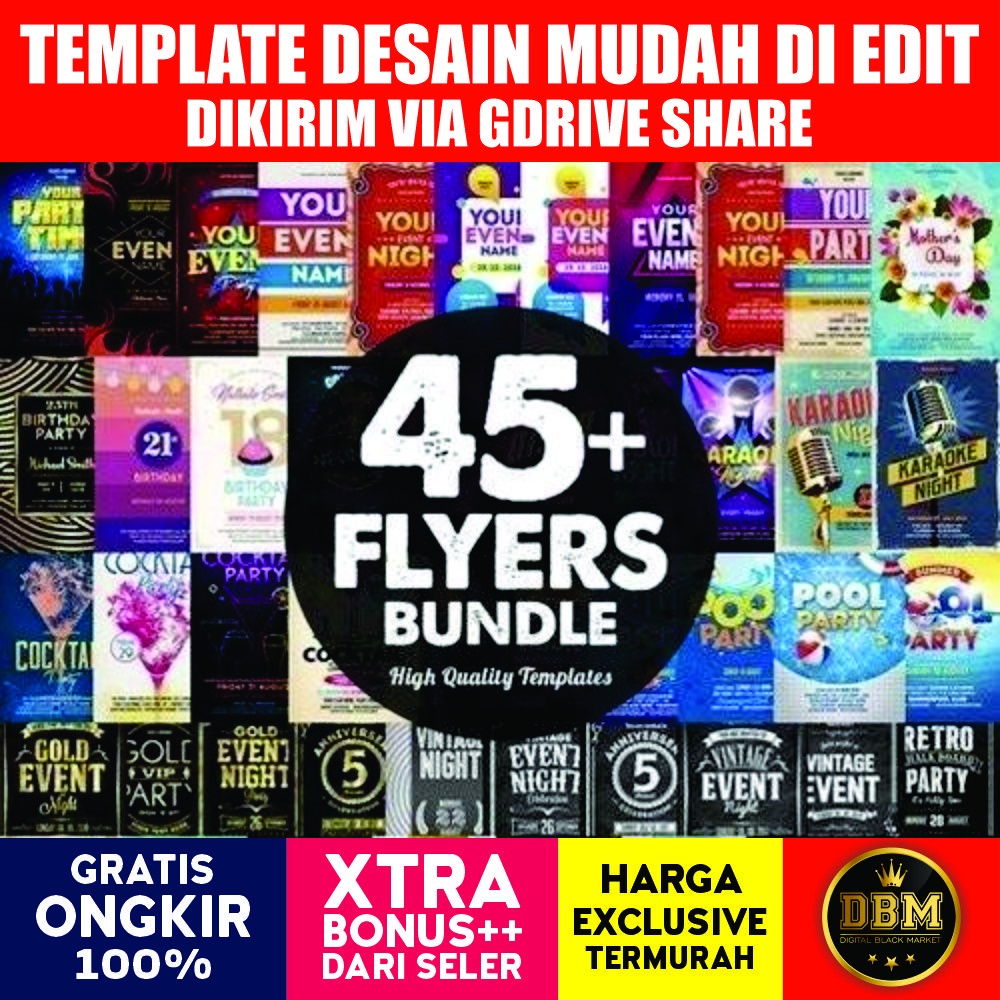 45 Flyers Bundle - Photoshop &amp; Illustrator