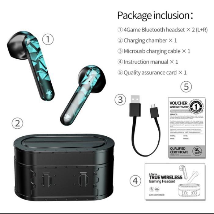 Plextone 4Game TWS Gaming Earphone Bluetooth 5.1 - Touch Earbuds Music