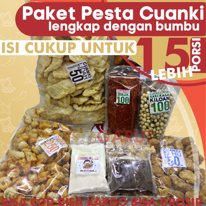 

PAKET INSTAN MIX untuk PESTA CUANKI dengan bumbu LENGKAP untuk 15 porsi lebih by GG (Bisa COD/Grosir/Kargo)