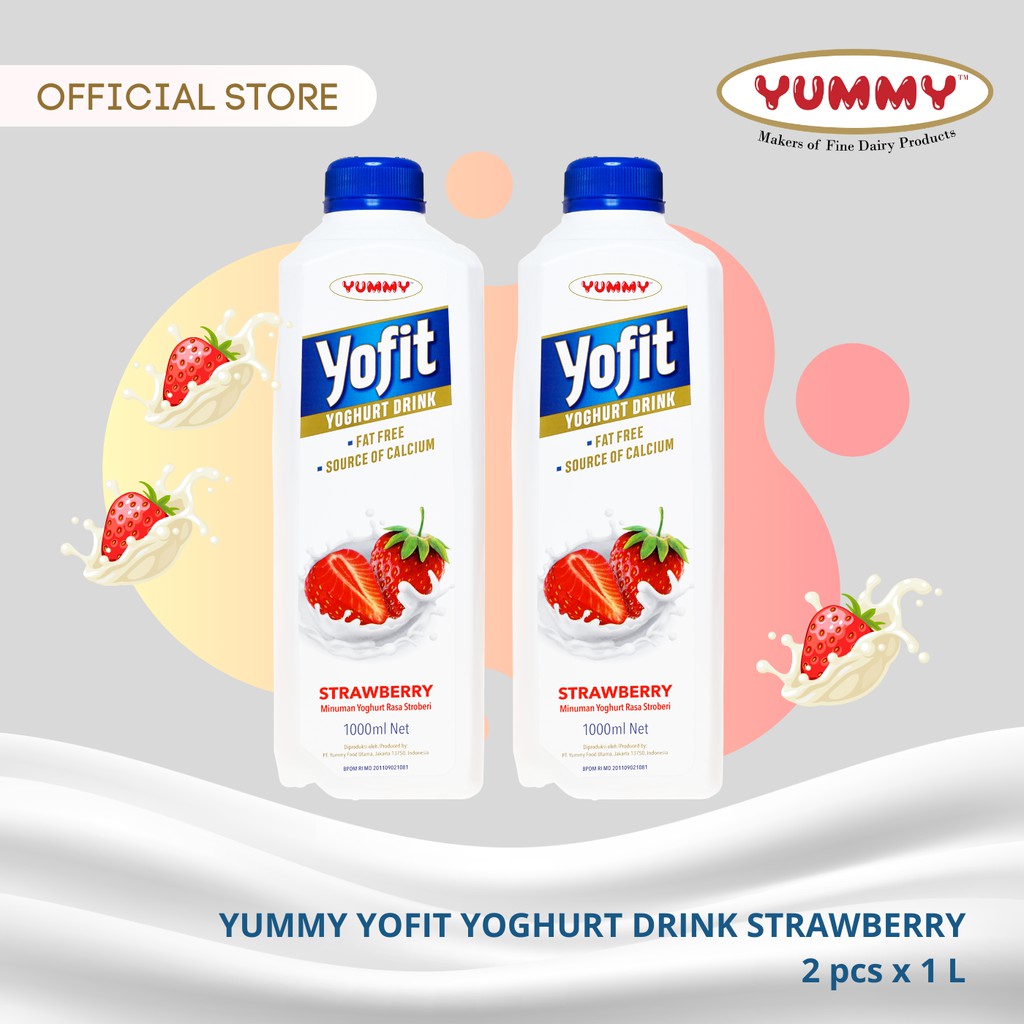 

Yummy Yofit Yoghurt Drink Strawberry 2 x 1 Liter