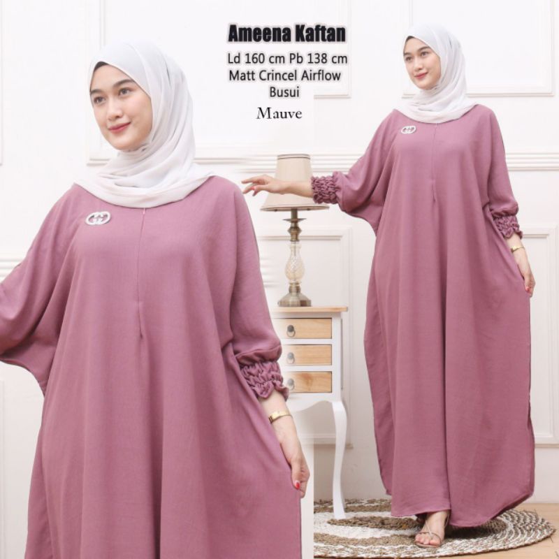 Kaftan Renda Mewah Kondangan - Gamis Tidiye Hitam Bahan Kaos Combed