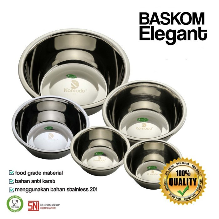 terbatas BASKOM STAINLESS STEEL KOMODO 40CM Murah