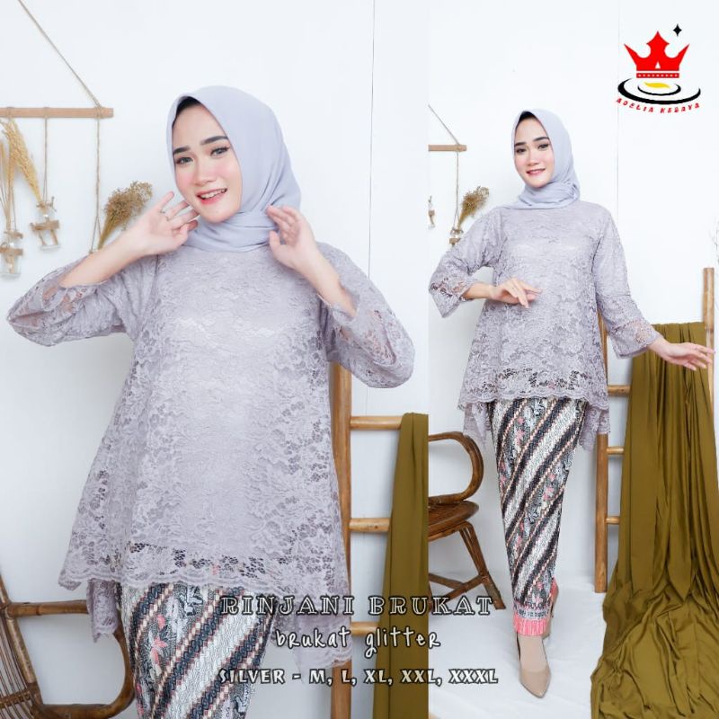 IndahKebaya | SET KEBAYA JUMBO / PESTA / PERNIKAHAN / KEBAYA MUSLIM MODERN MIX ROK PLISKET/ KEKINIAN