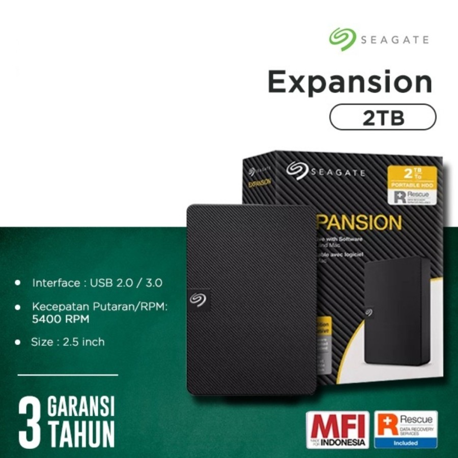 Hardisk External Seagate Expansion 2TB 2.5&quot;