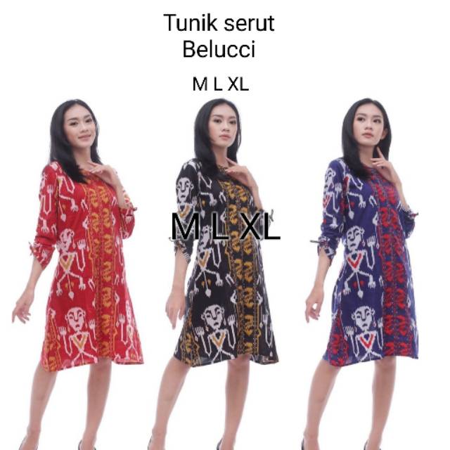 Tunik serut belucci cantik  batik modern