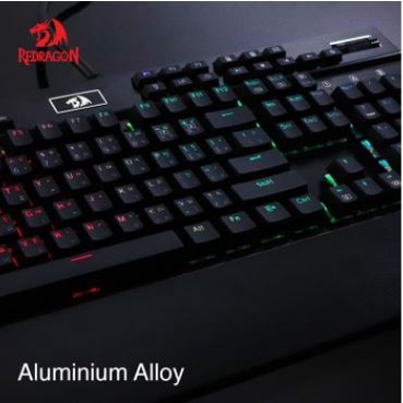 Keyboard gaming Redragon mechanical wired usb 2.0 multimedia fullsize with palm rest macro rgb yama k550 k-550