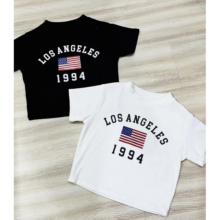 crop top Los angeles / basic crop top / crop top knitt korean