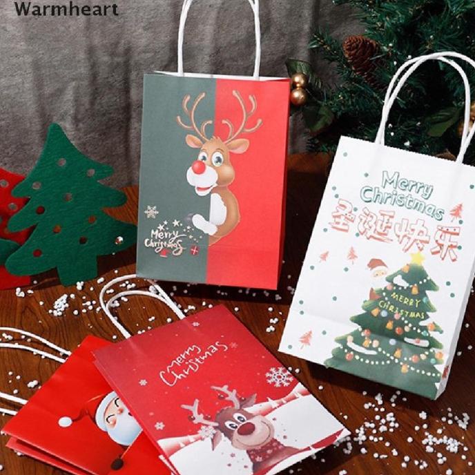 

WARMHEART 2022 10PCS CHRISTMAS CHRISTMAS GIFT BAG KRAFT PAPER BAG DGFXG6563