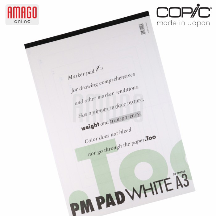 KERTAS COPIC - PM PAD PAPER - A3 SIZE - 50 SHEETS - WHITE - CPAD01