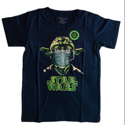 Kaos Anak Laki-Laki Starwars Mask Glow in the dark Baju Rhymes Impor Atasan Cowok Star Wars Tanggung