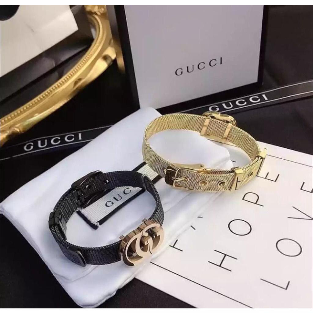 Gelang Titanium Wanita  Brand GUCCI Anti Karat Model Korea