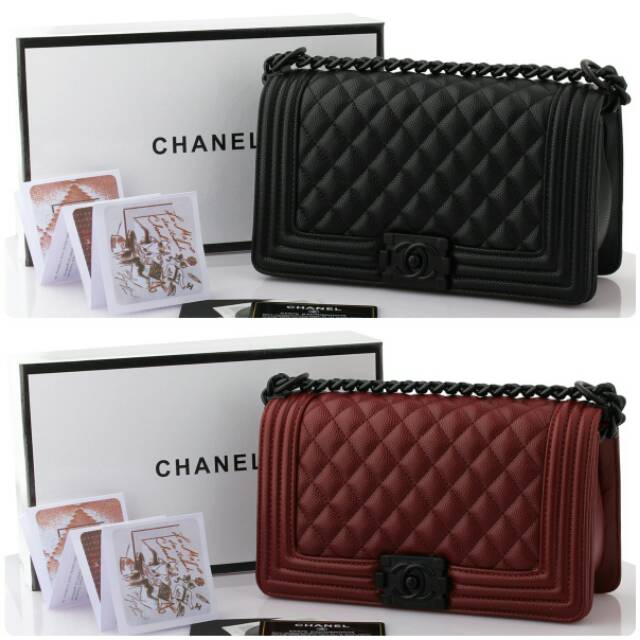 RESTOCK 
BEST SELLER 
❤❤❤❤❤

Chanel Boy Caviar Semi Platinum