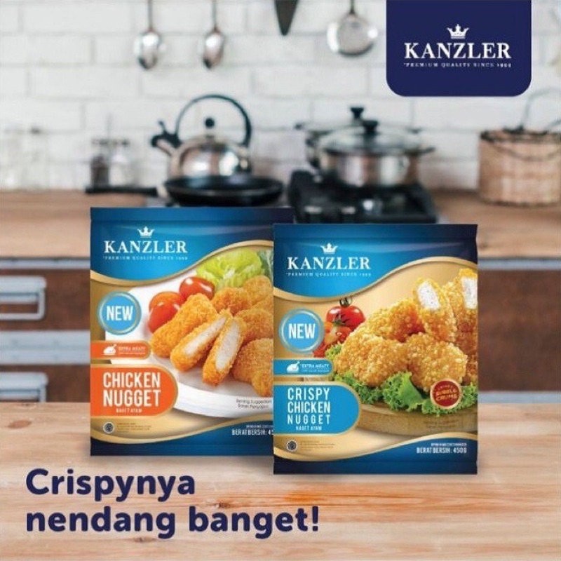

Kanzler Crispy Chicken Nugget, Chicken Nugget, Naget Ayam Krispi, Kemasan 450gr