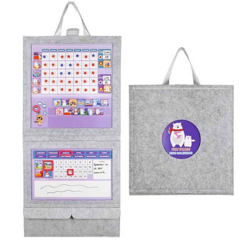 ucmd magnetic behavior chart felt fabric hanging kid calendar