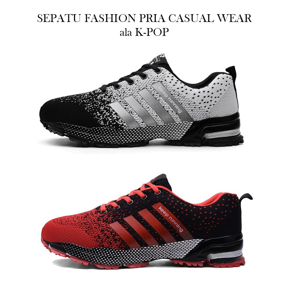 Sepatu Pria Impor Sneakers Pria Olahraga Lari Kasual Breathable Sport Shoes untuk Outdoor/Travel 189