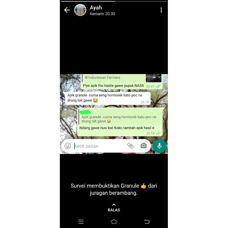 PUPUK GRANUL NASA ORI