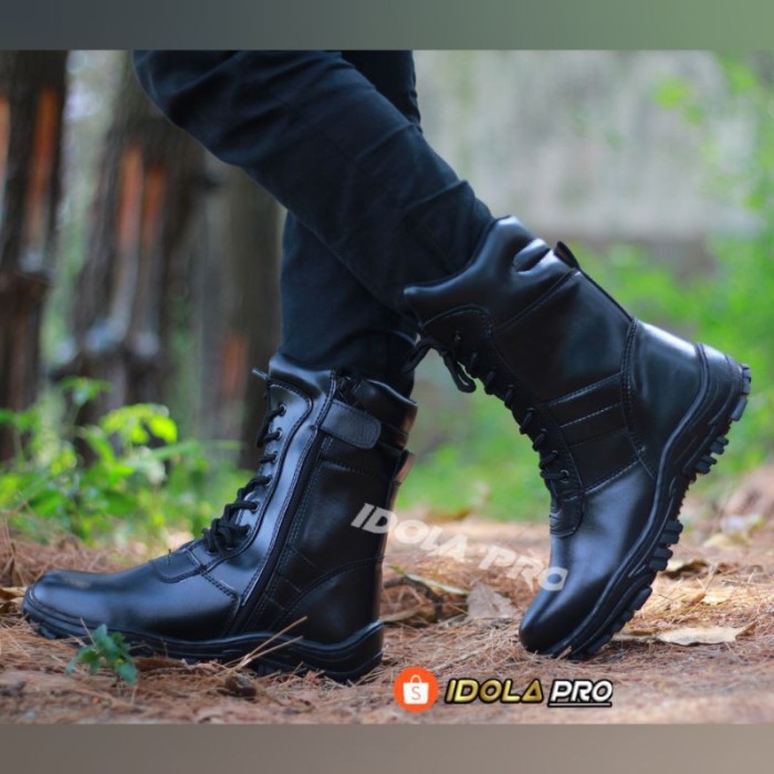 SKD  PDL Polri Murah Doff Sol Satpam TNI Polisi Sepatu Boost Satpolpp Hitam