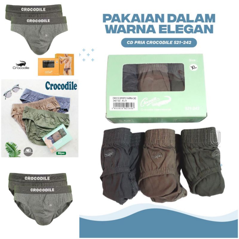 CD CROCODILE HIJAU | Celana dalam pria Dewasa/Crocodile