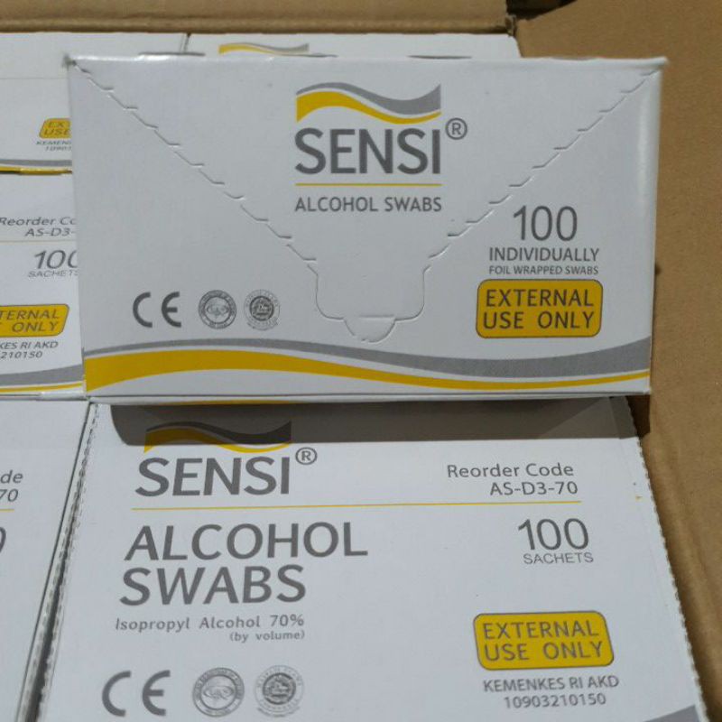 Alkohol Swab SENSI / Sensi Alkohol Swab / Tisu Alkohol 70%