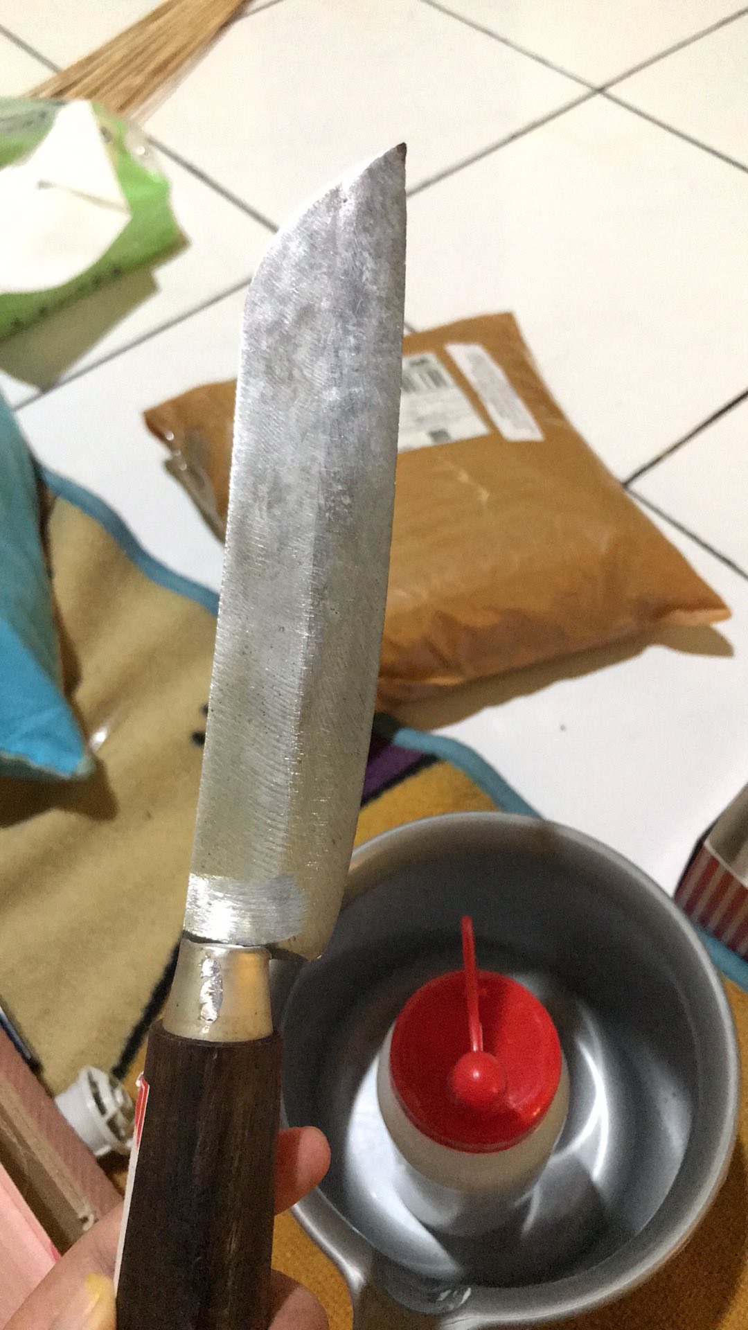 Pisau Dapur Cuwo Besar Baja Asli Pisau Serbaguna Potong Kupas Murah Grosir