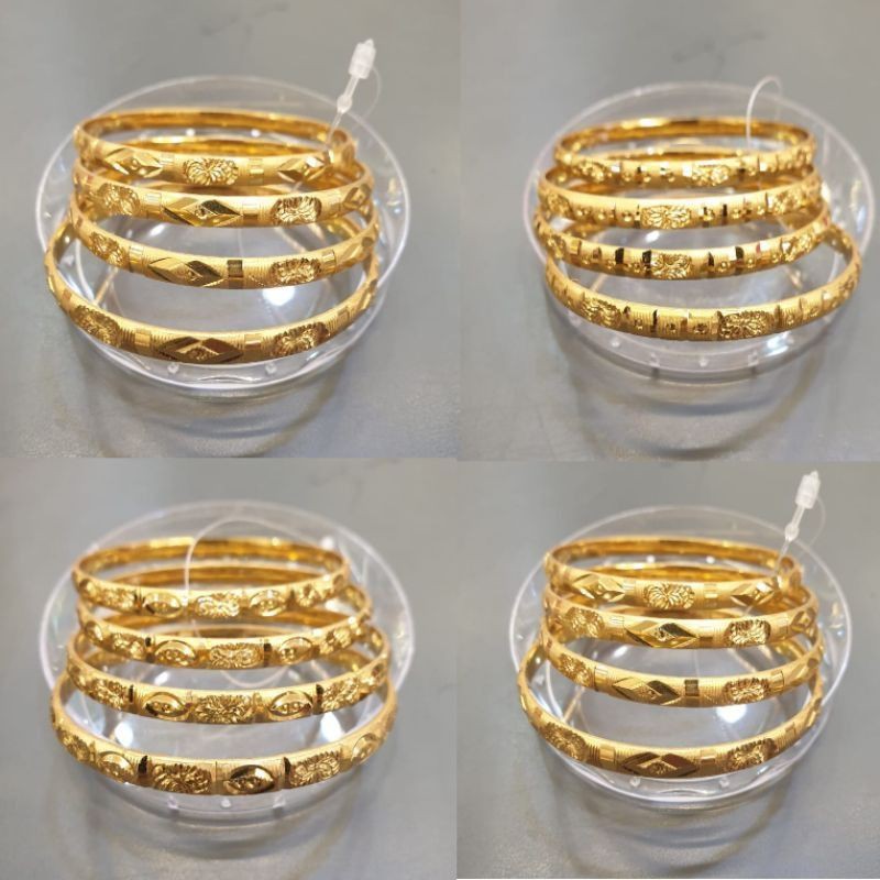 Gelang keroncong dubai india lapis emas 24k