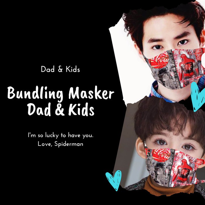 

Masker Coca Cola Spiderman Dad & Kids Bundling PREMIUM | IMPORT