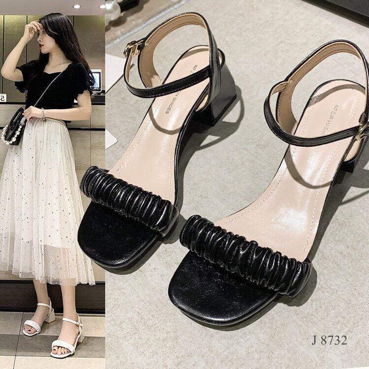 SEPATU WANITA HEELS PLATFORM SLINGBACK FASHION J 8732