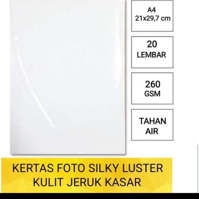 Jual Art Paper Kertas Foto Luster A4 260 Gsm Isi 20 / Photo Paper Kulit Jeruk Shopee Indonesia