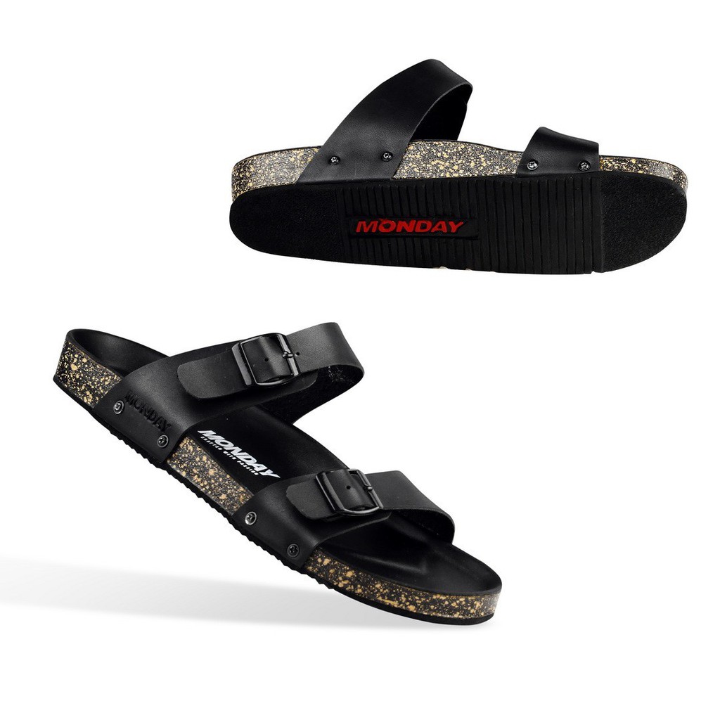 SILVA BLACK |FORIND x Monday| Original Sendal Jepit Strap Santai Kasual Pria/Cowok Sandal Footwear