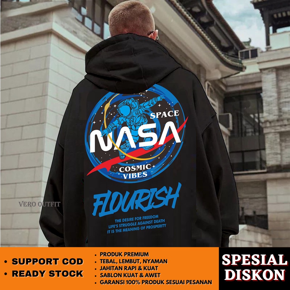 Jaket Switer Hudie Jamper Nasa Japan Style Pria Wanita Remaja Dewasa Gemuk Branded Jumbo S M L XL XX