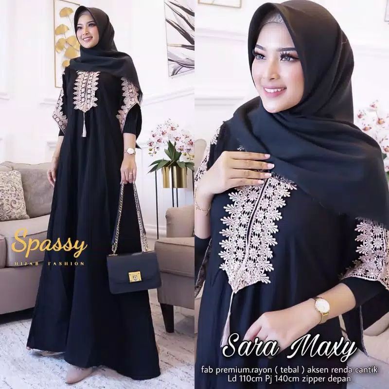 SARA MAXY BY SPASSY ll DASTER ARAB SHIREN ll BUSUI RESLETING DEPAN ll KAIN RAYON GRADE A