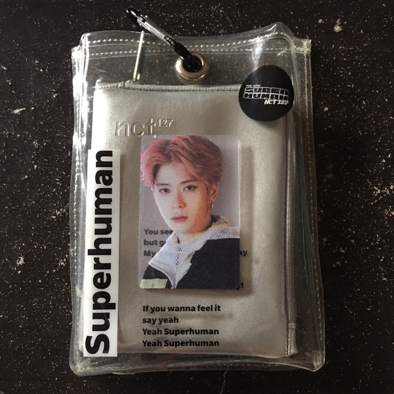 nct 127 jaehyun superhuman pouch set + photocard
