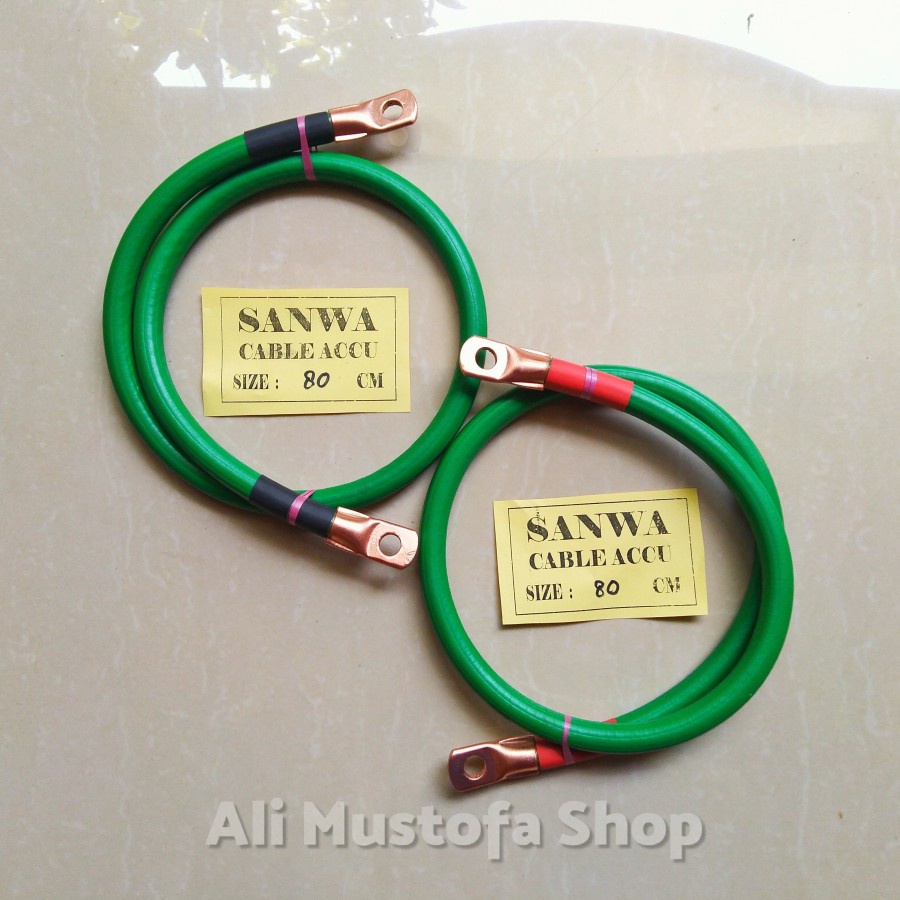 Kabel Aki Accu Mobil Bensin Sanwa 80 cm 12 V Murah Berkualitas Produsen Charger Aki Mobil Skun Temba