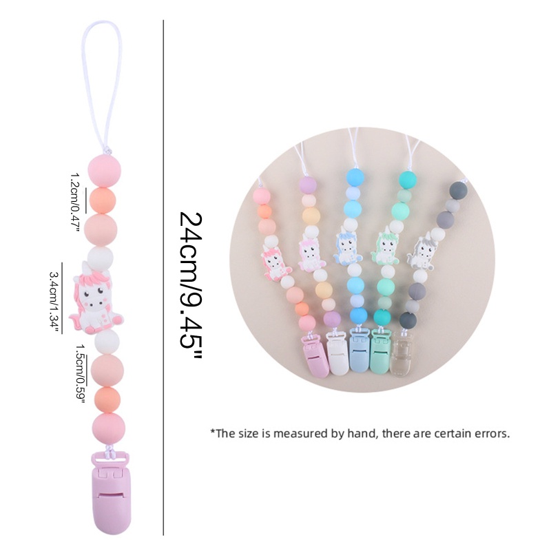 Mary Klip Rantai Manik Silikon Holder Dot Empeng Bayi Newborn Laki-Laki / Perempuan