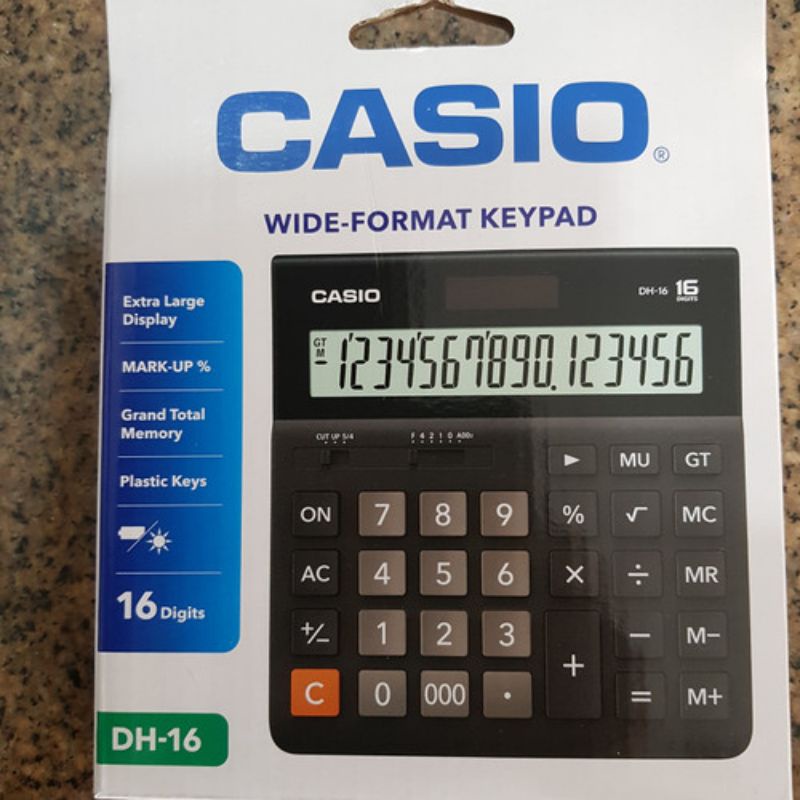 

CASIO KALKULATOR 16 DIGIT DH 16 WIDE FORMAT CALCULATOR