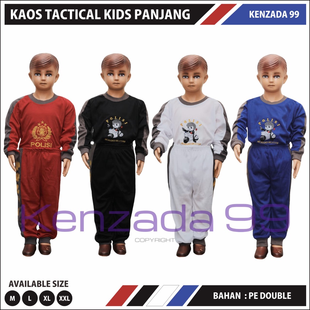 [COD] SETELAN ANAK KAOS ANAK KAOS LENGAN PENDEK TACTICAL POLISI ANAK-ANAK