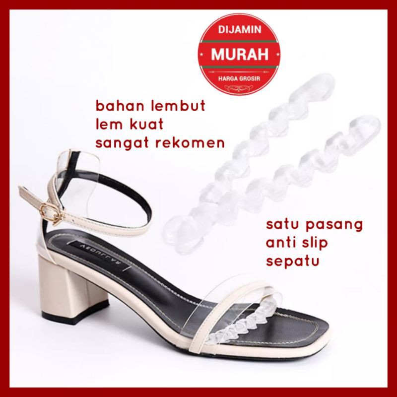 SILICON SEPATU PENAHAN KAKI GRIPS SEPATU AKSESORIS SEPATU WANITA INSOLE SEPATU ANTI LICIN