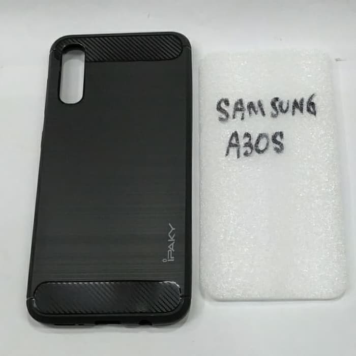 karet SAMSUNG A30S softcase ipaky SAMSUNG A30S silikon karet hitam