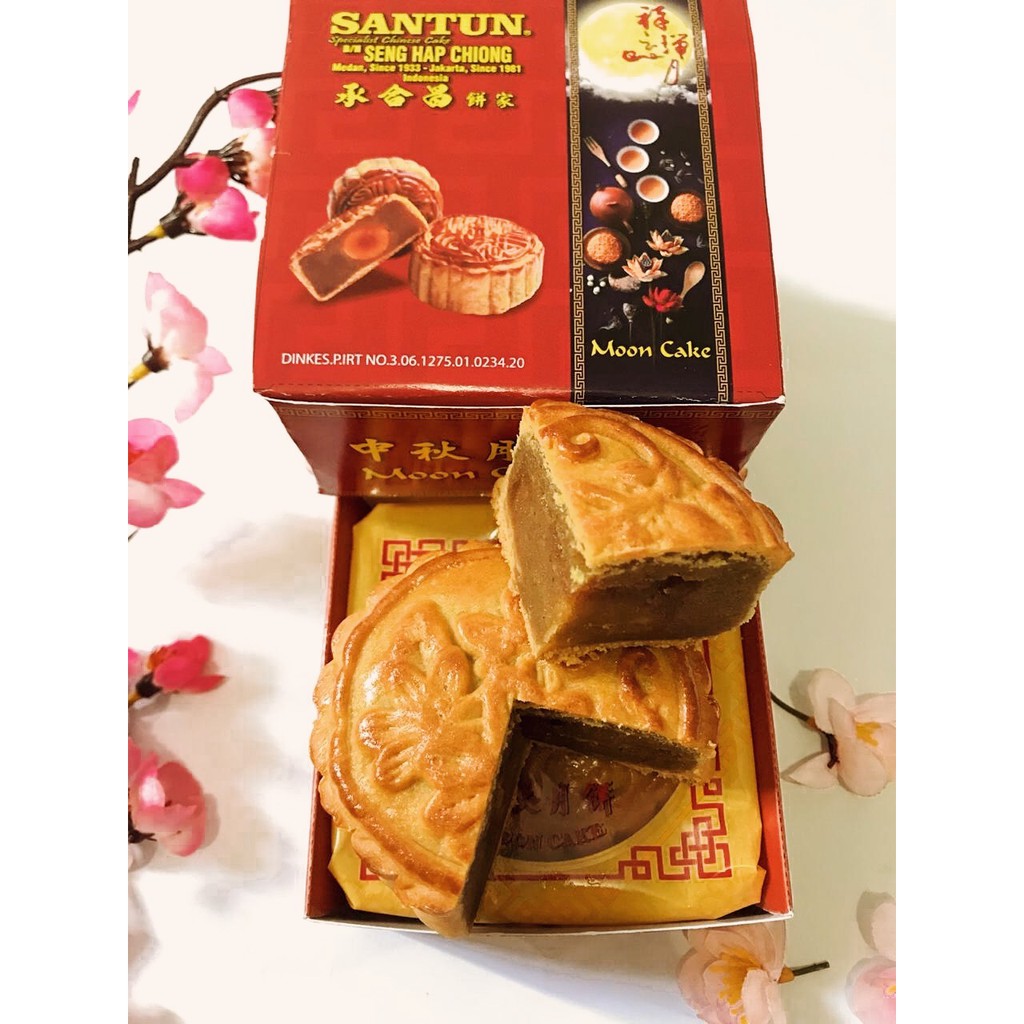 

MOON CAKE / KUE BULAN SANTUN FOOD (1933) DURIAN KAC. HIJAU / 1 pcs / box