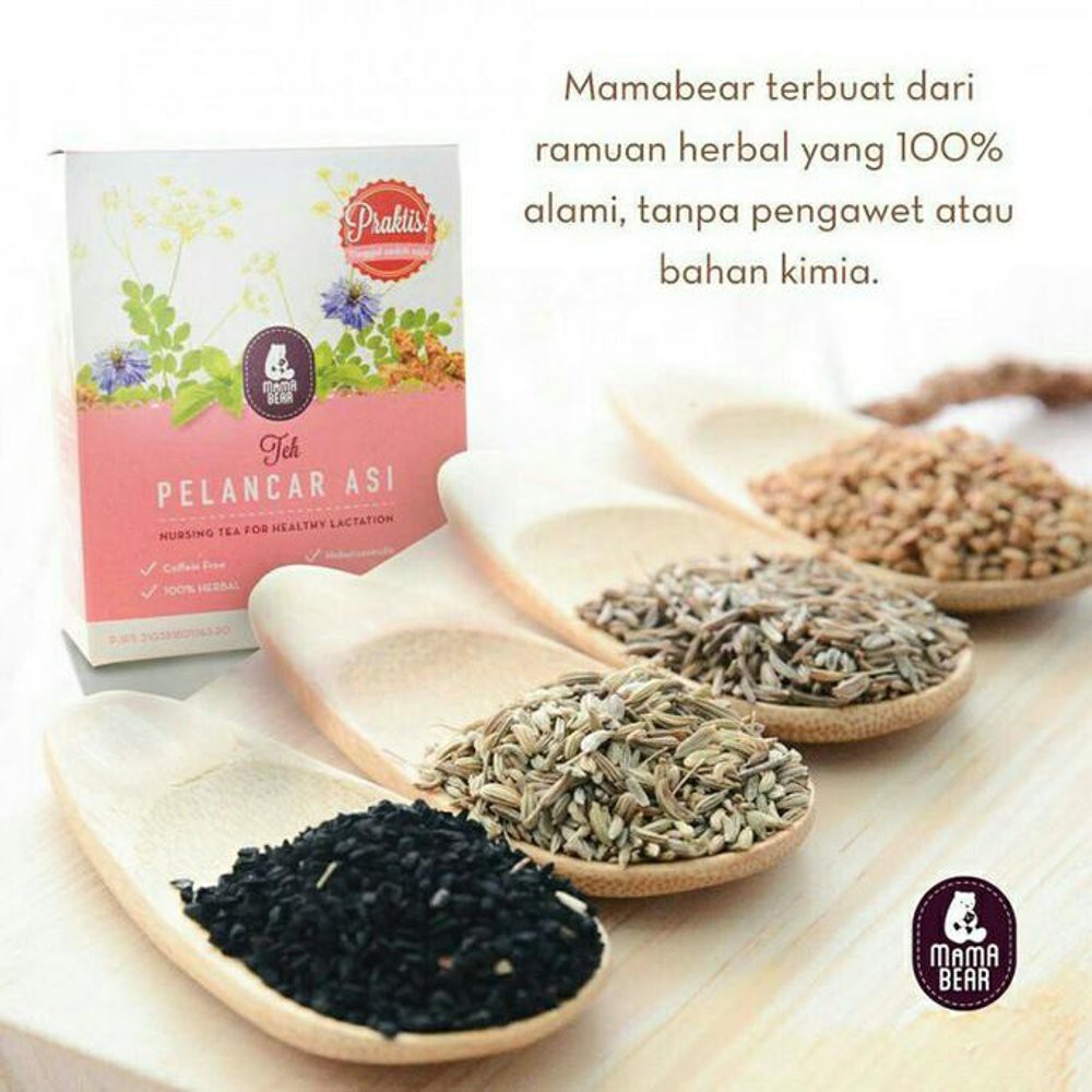 Mamabear TEH Pelancar ASI Booster SACHET / Mama Bear Penambah ASI ASLI 1000% !!