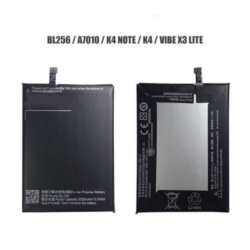 BATTERY BATERAI BATRE LEN BL256 K4 NOTE / A7010 ORIGINAL