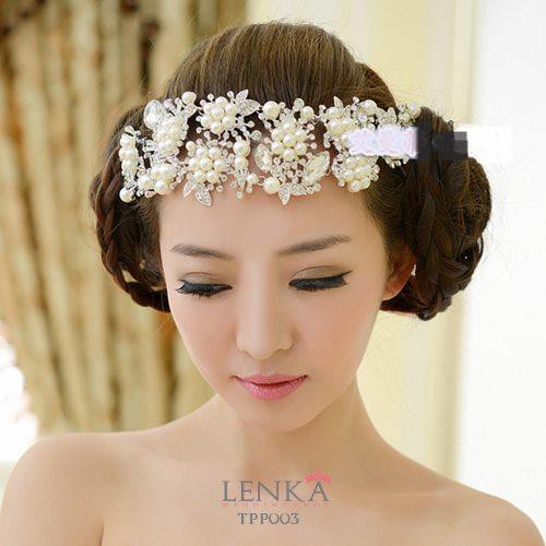 LENKA Headpiece Mahkota Pengantin Aksesoris Rambut Pesta TPP003
