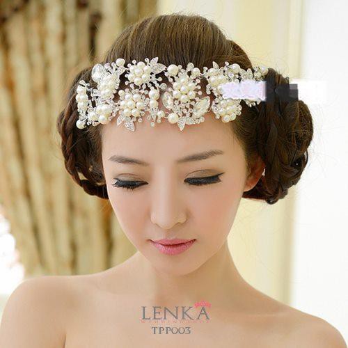 [SIAP KIRIM] HEADPIECE CRYSTAL MUTIARA AKSESORIS PERNIKAHAN PENGANTIN TPP003