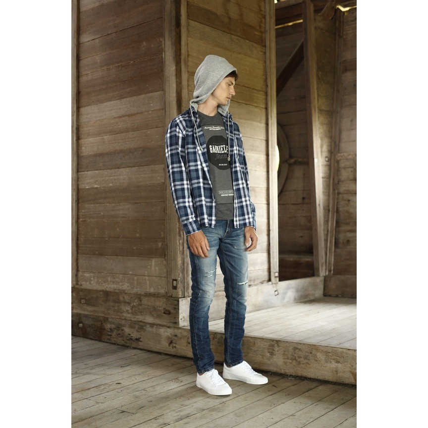 The Gabs Original Kemeja Hoodie Biru