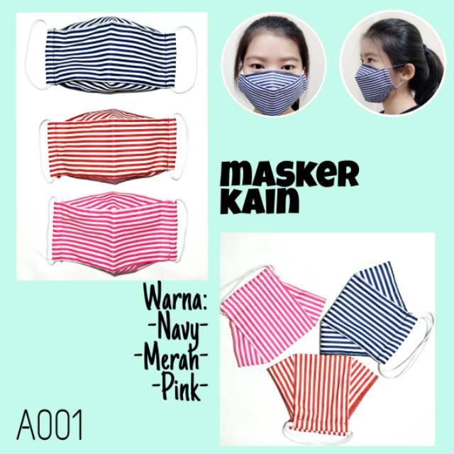 Masker Kain 3d Salur 3ply Shopee Indonesia