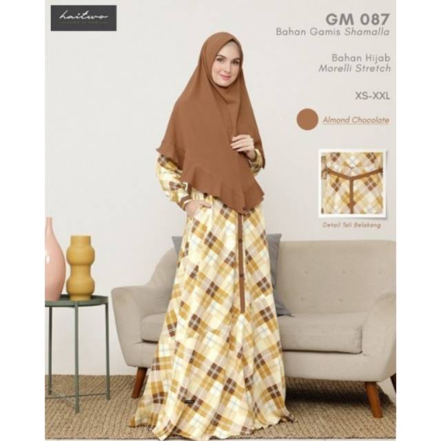 BISA COD - GAMIS HAITWO GM 087 Gamis Haitwo Syari Dewasa Promo Murah Terbaru 2020