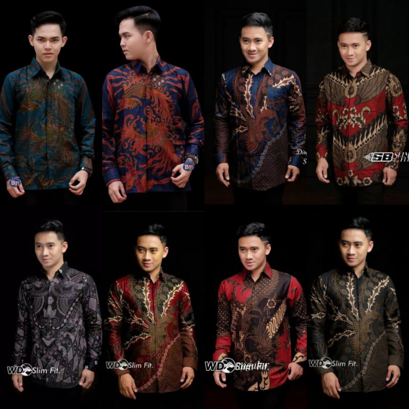 KEMEJA BATIK LENGAN PENJANG SIZE M L XL XXL