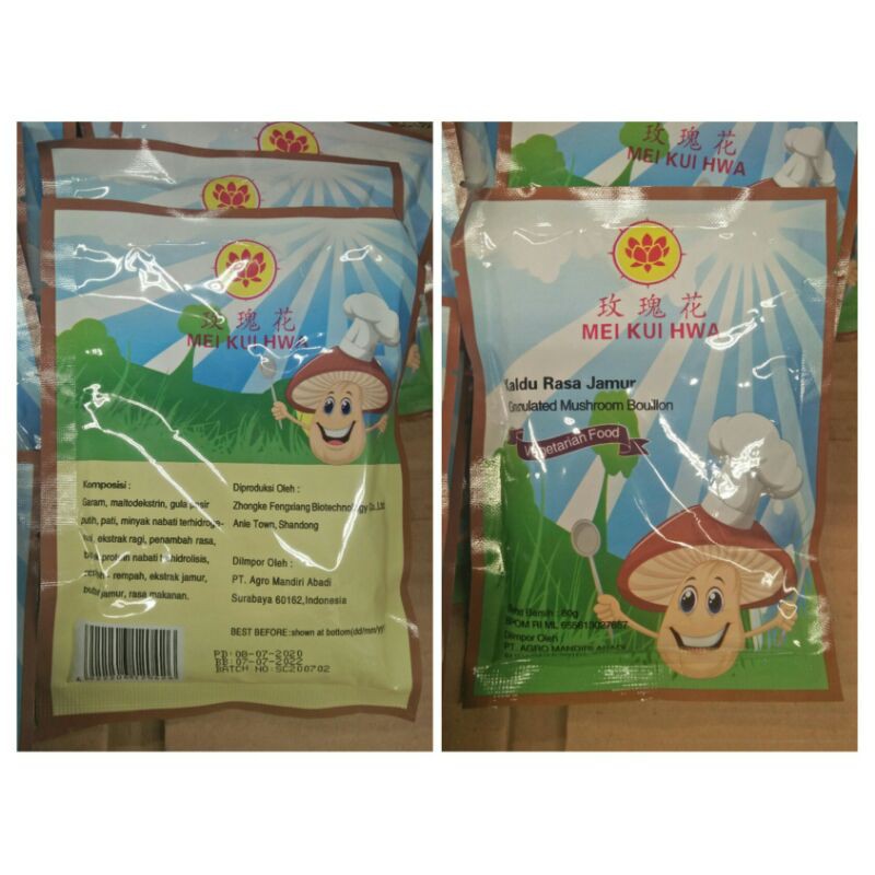 

kaldu jamur mei kui hwa 80 gr/Penyedap/Vegetarian Food/Sup/Masakan