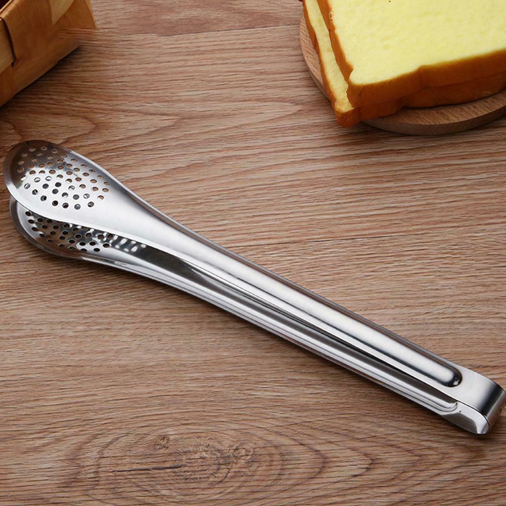 Stainless Steel Food Tongs / BBQ Salad Grill Food Clamp / Bread  Clip Pastry Clamp Barbecue   Kitchen Utensils Buffet Cooking Tool